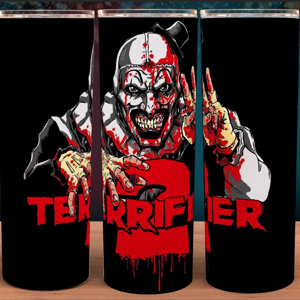 Terrifier 2 Art the Clown Horror Movie Cup Mug Tumbler 20oz